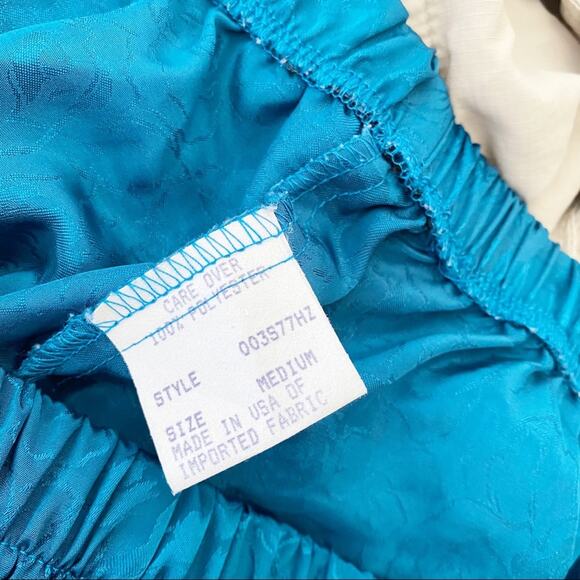 Vintage Satin Rose Embossed High Cut Lingerie Pajama Sleep Shorts - Picture 5 of 5